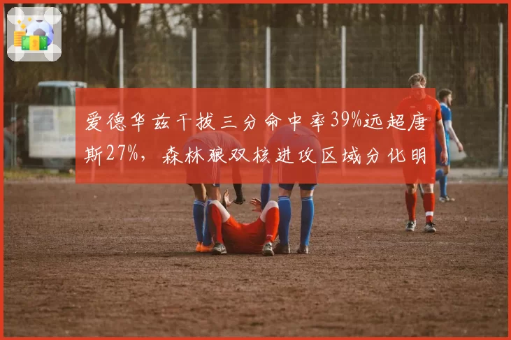 爱德华兹干拔三分命中率39%远超唐斯27%,森林狼双核进攻区域分化明显